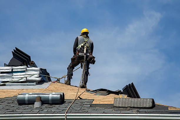 Professional Gutter Installation technician working in Karns City, PA